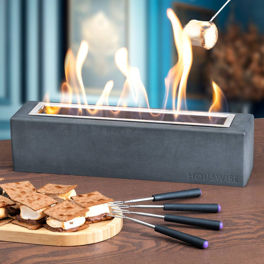 Houswise - Houswise Rectangle Tabletop Portable Smokeless Fire Pit