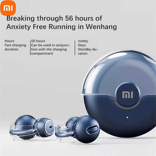 Bluetooth Earbuds True Clip-on Wireless Earphone Noise Cancelling Headset In-Ear Handsfree With Mic