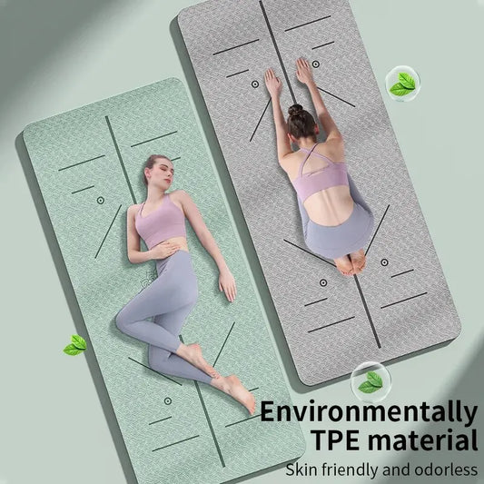 Yoga Mat Non Slip, Eco Friendly Fitness Exercise Mat with Carrying Strap, Pro Yoga Mats for Women, Workout Mats for Home, Pilates