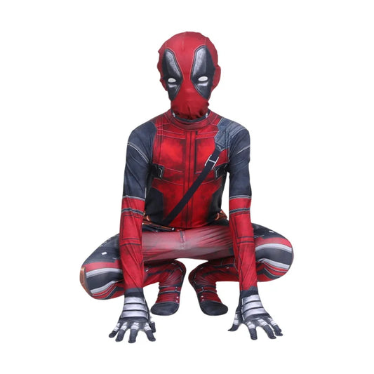 Dead Cosplay Pool Cosplay Kid Costume Child Superhero Roleplay Disguise Outfits Headgear  Halloween Party Fantasia Suits