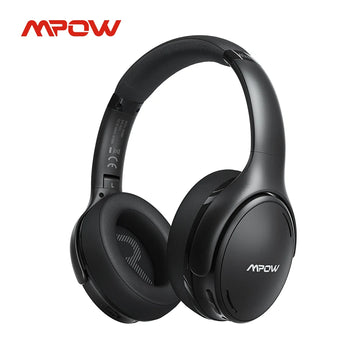 Mpow H19 IPO Lightweight Wireless Bluetooth 5.0 Headphones with Active Noise Cancelling CVC 8.0 Mic for Immersive Audio Experience