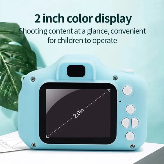 X2 Kids Camera 32G Mini Digital Vintage Cam Educational Toys Children HD Video Camera Outdoor Cartoon Photography Toy Xmas Gifts