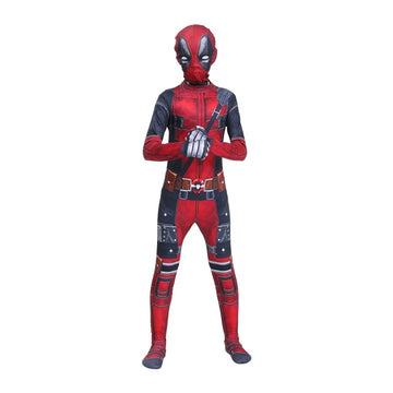 Dead Cosplay Pool Cosplay Kid Costume Child Superhero Roleplay Disguise Outfits Headgear  Halloween Party Fantasia Suits