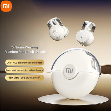 Bluetooth Earbuds True Clip-on Wireless Earphone Noise Cancelling Headset In-Ear Handsfree With Mic