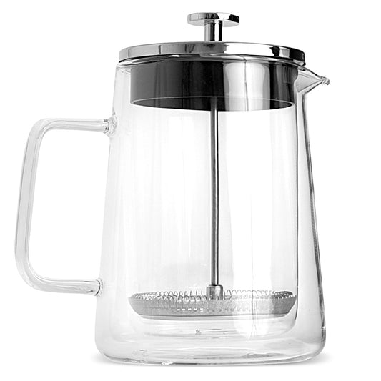 Kaffe French Press Coffee Maker. Double-Wall Glass
