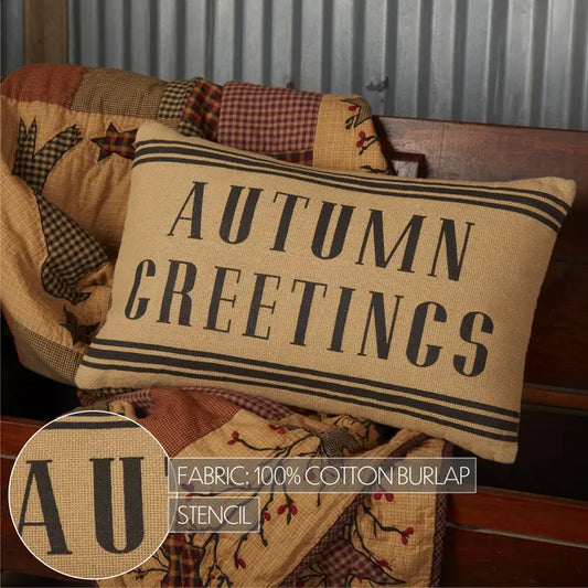 Heritage Farms Autumn Greetings Pillow 14x22